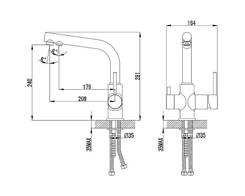 Приобрести Смеситель для кухни Lemark Comfort LM3061C Хром в магазине сантехники Santeh-Crystal.ru