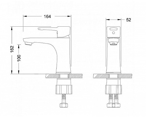 Купить Смеситель для раковины Lemark Evitta LM0506C Хром в магазине сантехники Santeh-Crystal.ru