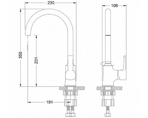 Приобрести Смеситель для кухни Lemark Evitta LM0505C Хром в магазине сантехники Santeh-Crystal.ru