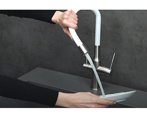 Приобрести Смеситель для кухни Lemark Expert LM5083S-White Хром Белый в магазине сантехники Santeh-Crystal.ru