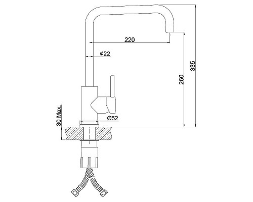 Заказать Смеситель для кухни Lemark Expert LM5077S Хром матовый в магазине сантехники Santeh-Crystal.ru