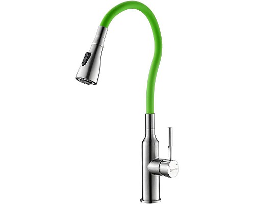 Купить Смеситель для кухни Lemark Expert LM5082S-Green Хром матовый Зеленый в магазине сантехники Santeh-Crystal.ru