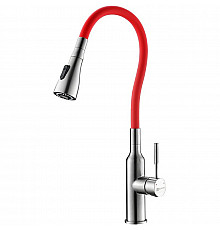 Смеситель для кухни Lemark Expert LM5082S-Red Хром матовый Красный