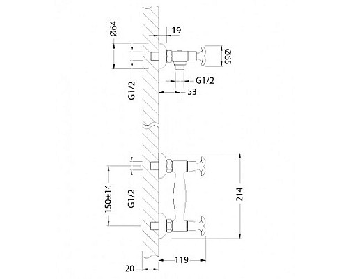 Заказать Смеситель для душа Lemark Flora LM0103C Хром в магазине сантехники Santeh-Crystal.ru