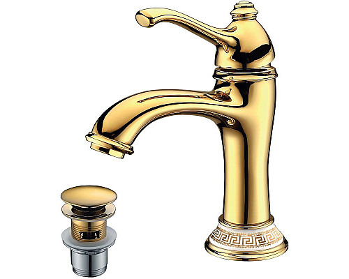 Купить Смеситель для раковины Lemark Greek LM5506GG Золото в магазине сантехники Santeh-Crystal.ru