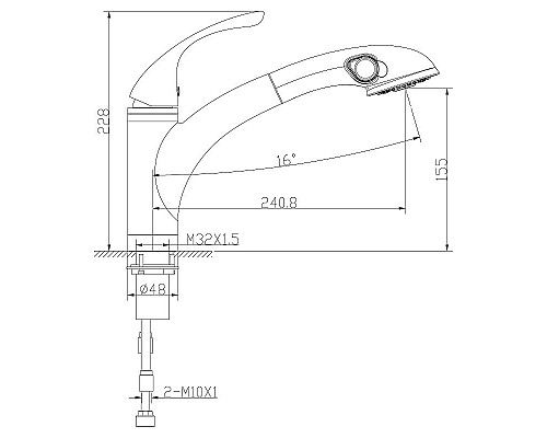 Купить Смеситель для кухни Lemark Intense LM5650C Хром в магазине сантехники Santeh-Crystal.ru