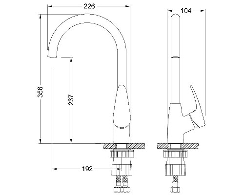 Заказать Смеситель для кухни Lemark Linara LM0405PAN Антрацит в магазине сантехники Santeh-Crystal.ru