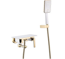 Смеситель для ванны Lemark Mista LM6414WG Золото Белый