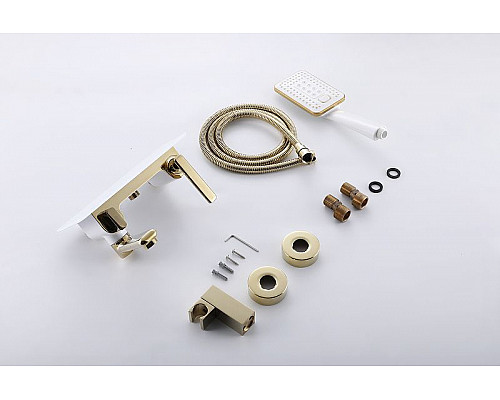 Купить Смеситель для ванны Lemark Mista LM6414WG Золото Белый в магазине сантехники Santeh-Crystal.ru