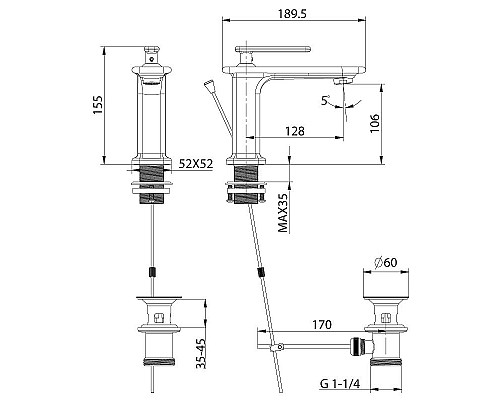 Заказать Смеситель для раковины Lemark Mista LM6406WG Белый Золото в магазине сантехники Santeh-Crystal.ru