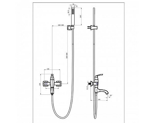 Купить Смеситель для ванны Lemark Nubira LM6214ORB Черная бронза в магазине сантехники Santeh-Crystal.ru