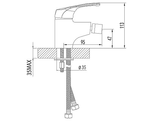Приобрести Смеситель для биде Lemark Omega LM3108C Хром в магазине сантехники Santeh-Crystal.ru