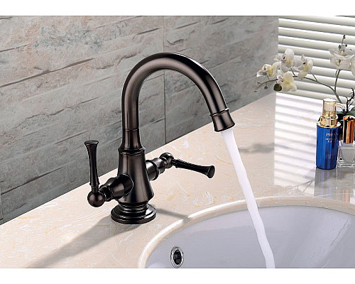 Приобрести Смеситель для раковины Lemark Peretto LM6307RB Черный кофе в магазине сантехники Santeh-Crystal.ru