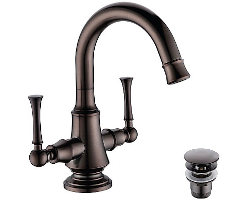 Приобрести Смеситель для раковины Lemark Peretto LM6307RB Черный кофе в магазине сантехники Santeh-Crystal.ru