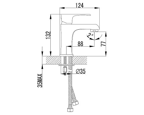 Приобрести Смеситель для раковины Lemark Plus Factor LM1606C Хром в магазине сантехники Santeh-Crystal.ru