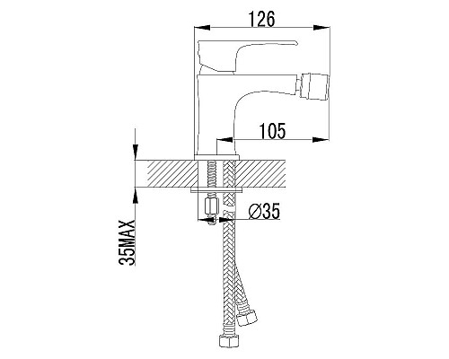Приобрести Смеситель для биде Lemark Plus Factor LM1608C Хром в магазине сантехники Santeh-Crystal.ru