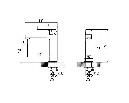 Заказать Смеситель для раковины Lemark Plus Grace LM1537C Хром в магазине сантехники Santeh-Crystal.ru