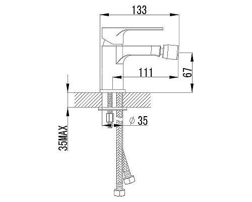 Купить Смеситель для биде Lemark Plus Grace LM1508C Хром в магазине сантехники Santeh-Crystal.ru