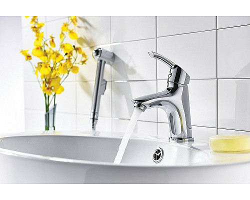 Приобрести Смеситель для раковины Lemark Plus Strike LM1116C с гигиеническим душем Хром в магазине сантехники Santeh-Crystal.ru