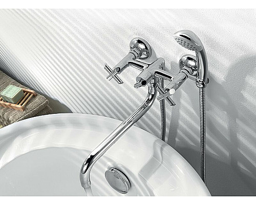 Приобрести Смеситель для ванны Lemark Practica LM7551C универсальный Хром в магазине сантехники Santeh-Crystal.ru