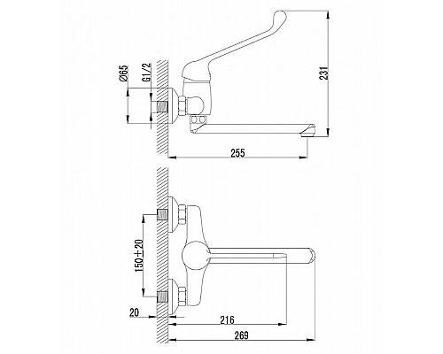 Купить Смеситель для кухни Lemark Project LM4611C Хром в магазине сантехники Santeh-Crystal.ru
