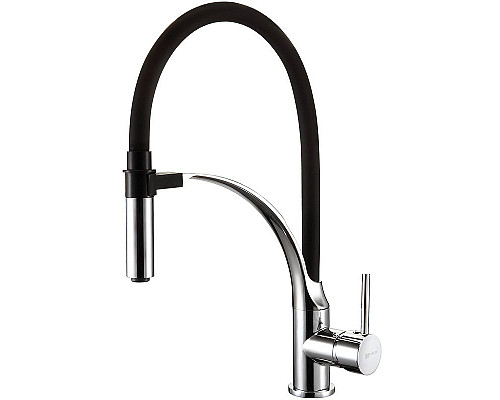 Купить Смеситель для кухни Lemark Soul LM6007C Хром Черный в магазине сантехники Santeh-Crystal.ru