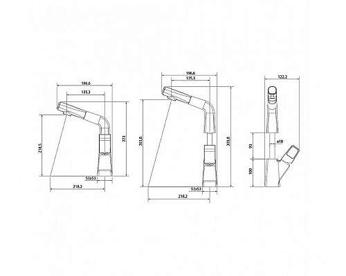 Приобрести Смеситель для кухни Lemark Soul LM6008BR Черный в магазине сантехники Santeh-Crystal.ru