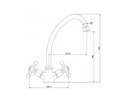 Купить Смеситель для кухни Lemark Soul LM6040C Хром в магазине сантехники Santeh-Crystal.ru