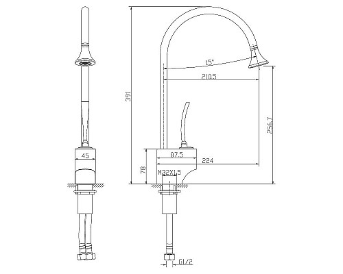 Заказать Смеситель для кухни Lemark Soul LM6005C Хром в магазине сантехники Santeh-Crystal.ru