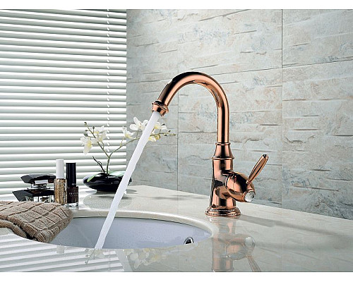 Приобрести Смеситель для раковины Lemark Spark LM6707RG Розовое золото в магазине сантехники Santeh-Crystal.ru