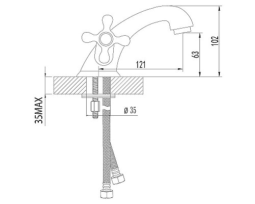 Приобрести Смеситель для раковины Lemark Standard LM2106C Хром в магазине сантехники Santeh-Crystal.ru
