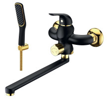 Смеситель для ванны Lemark Swan LM5451BG универсальный Черный матовый Золото