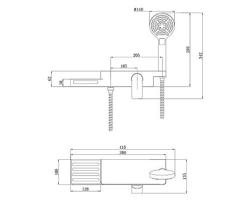 Заказать Смеситель для душа Lemark Unibox LM6903CW Хром в магазине сантехники Santeh-Crystal.ru