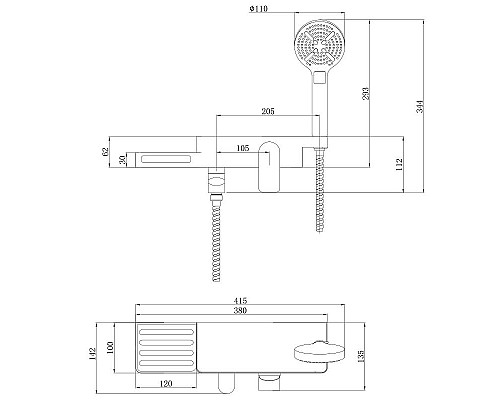 Купить Смеситель для ванны Lemark Unibox LM6914CW Хром в магазине сантехники Santeh-Crystal.ru