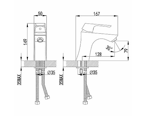Заказать Смеситель для раковины Lemark Unit LM4506C Хром в магазине сантехники Santeh-Crystal.ru