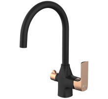 Смеситель для кухни Lemark Ursus LM7261BLR Черный Золото