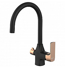 Смеситель для кухни Lemark Ursus LM7261BLR Черный Золото