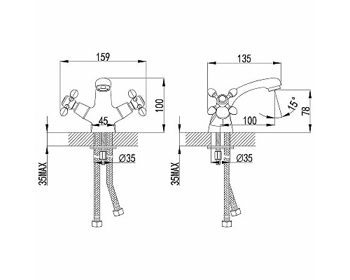 Купить Смеситель для раковины Lemark Vista LM7606C Хром в магазине сантехники Santeh-Crystal.ru