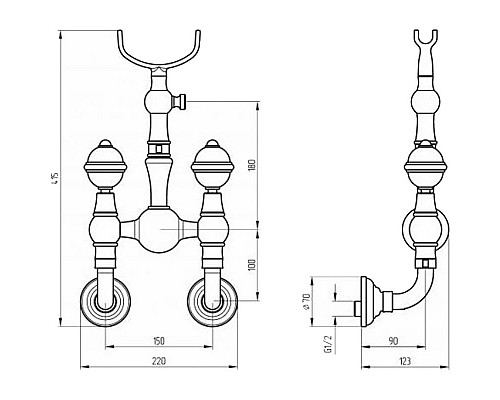 Купить Смеситель для душа Migliore Cristalia 18587 Хром в магазине сантехники Santeh-Crystal.ru