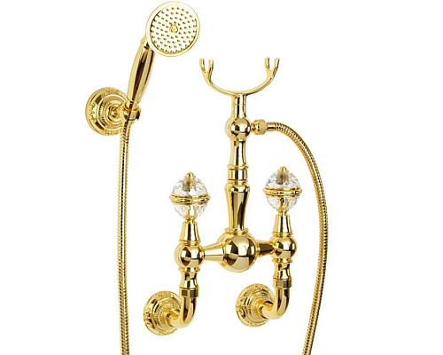 Приобрести Смеситель для душа Migliore Cristalia New 27183 Золото в магазине сантехники Santeh-Crystal.ru