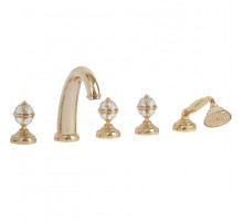 Смеситель на борт ванны Migliore Cristalia New 27182 Золото