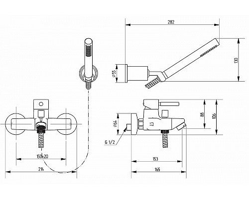 Заказать Смеситель для ванны Migliore Fortis 31546 (18647) Хром в магазине сантехники Santeh-Crystal.ru