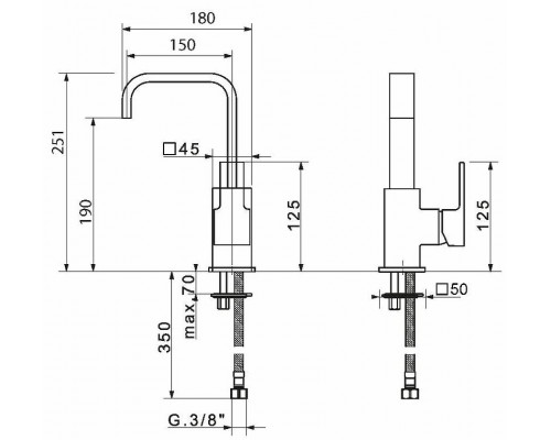 Купить Смеситель для раковины Migliore Kvant 18780 Хром в магазине сантехники Santeh-Crystal.ru