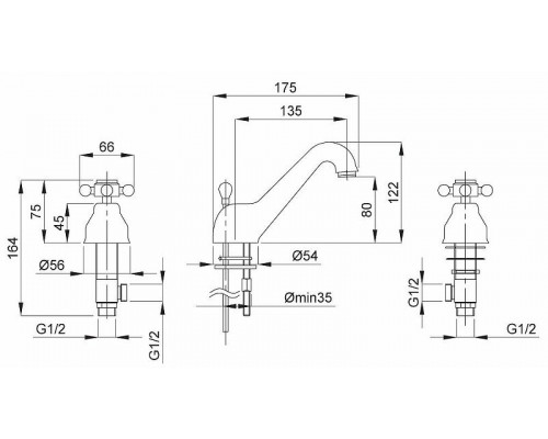 Заказать Смеситель для раковины Migliore Lady 18815 Бронза в магазине сантехники Santeh-Crystal.ru