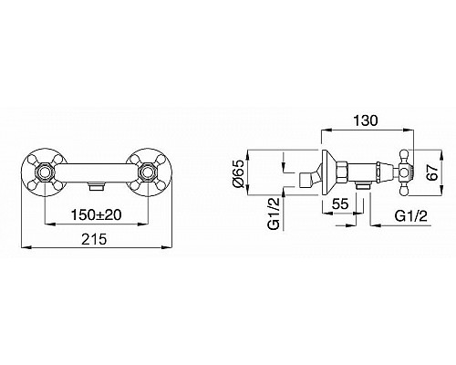 Приобрести Смеситель для душа Migliore Lady 18853 Золото в магазине сантехники Santeh-Crystal.ru