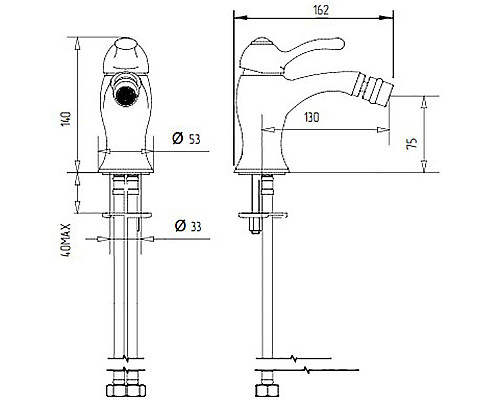 Заказать Смеситель для биде Migliore Lem 25881 Золото в магазине сантехники Santeh-Crystal.ru