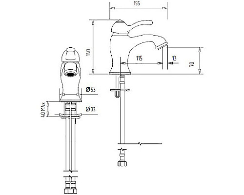 Купить Смеситель для раковины Migliore Lem 25885 Золото в магазине сантехники Santeh-Crystal.ru