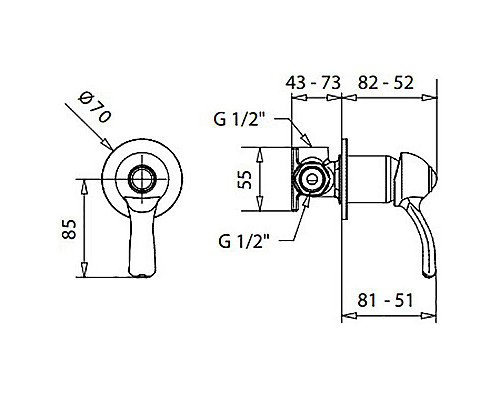 Приобрести Смеситель для душа Migliore Lem 25870 Бронза в магазине сантехники Santeh-Crystal.ru