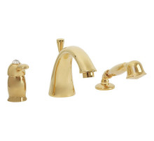 Смеситель на борт ванны Migliore Lem Swarovski 18891 Золото