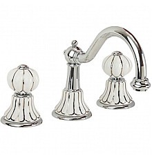 Смеситель для биде Migliore Olivia 19010 Хром Белый декор Платина